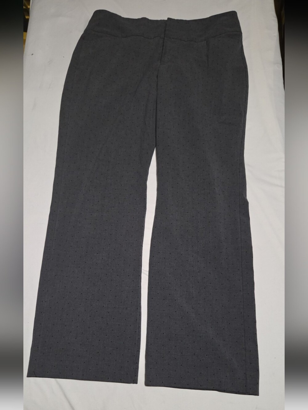Elle women's size 14 Grey polkadot dress pants #29